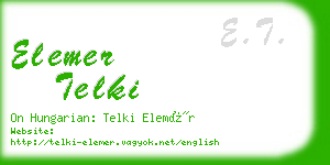 elemer telki business card